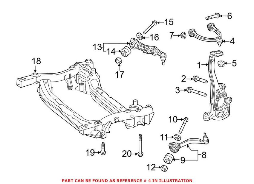 Mercedes Suspension Control Arm - Front Passenger Right Upper 2053303403